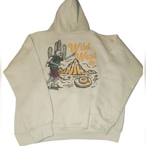 Call Your Mother Wild West  Hoodie Sweatshirt Cream/Tan  XL